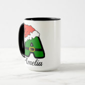 Personalisierter Alphabet 'A' Weihnachtskaffeebech Tasse (Vorderseite Links)