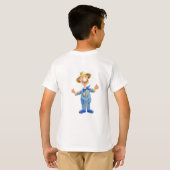 Personalisierter alter MacDonald's Farm Blue Trakt T-Shirt (Schwarz voll)