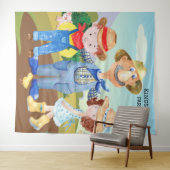 Personalisierter alter MacDonald's Farm Blue Trakt Wandteppich (Beispiel (Horizontal))