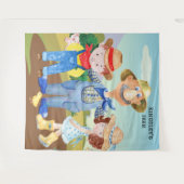 Personalisierter alter MacDonald's Farm Blue Trakt Wandteppich (Vorderseite (Horizontal))