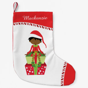 Personalisierter American Boy Elf Kleiner Weihnachtsstrumpf