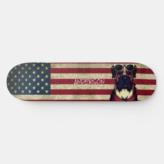 Personalisierter American Bull Dog Skateboard (Horizontal)
