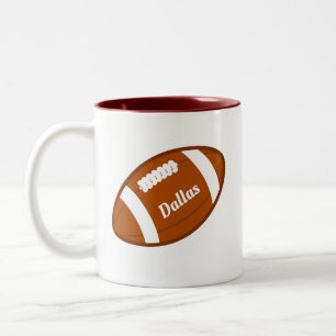 Personalisierter American Football Ball Zweifarbige Tasse