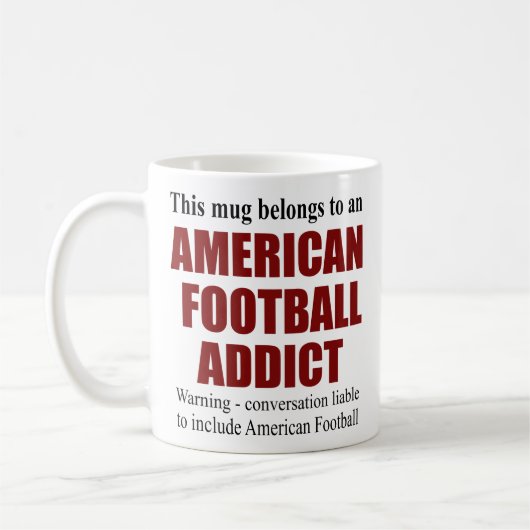 Personalisierter American Football Fan Kaffeetasse (Links)