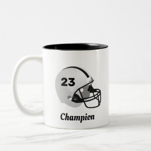 Personalisierter American-Football-Helm Zweifarbige Tasse