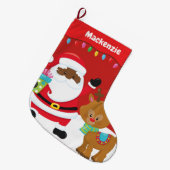 Personalisierter Amerikaner Großer Weihnachtsstrumpf (Vorderansicht (hängend))