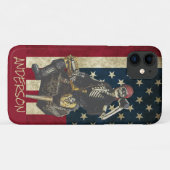 Personalisierter Amerikaner Skeleton Pirate Case-Mate iPhone Hülle (Rückseite (Horizontal))