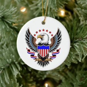 Personalisierter Amerikanischer 250. Geburtstag Keramik Ornament