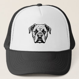 Personalisierter amerikanischer Bulldog Black und  Truckerkappe