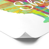 Personalisierter amerikanischer Eskimo Dog Art Pri Poster (Ecke)