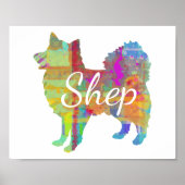 Personalisierter amerikanischer Eskimo Dog Art Pri Poster (Vorne)