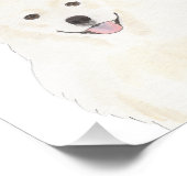 Personalisierter amerikanischer Eskimo Samoyed Hun Fotodruck (Ecke)