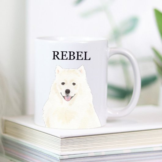 Personalisierter amerikanischer Eskimo Samoyed Hun Kaffeetasse