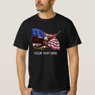 PERSONALISIERTER AMERIKANISCHER FLAG EGLE CUSTOM W T-Shirt