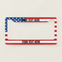Personalisierter amerikanischer Flag-Lizenzrahmen