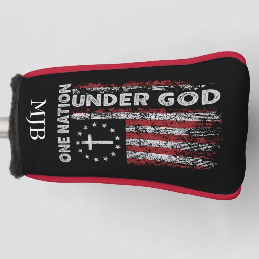 Personalisierter amerikanischer Flag Putter Golf Headcover (Vorderseite)