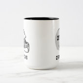 Personalisierter amerikanischer Fußballhelm Zweifarbige Tasse (Mittel)