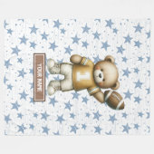 Personalisierter amerikanischer Fußballschuh Fleecedecke (Vorderseite (Horizontal))