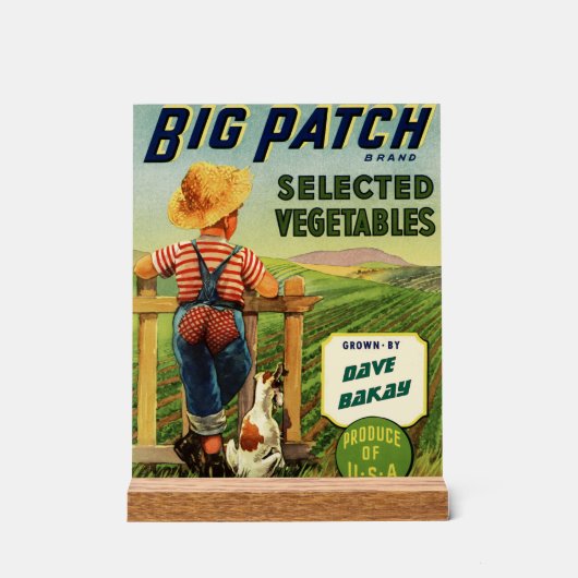 Personalisierter amerikanischer Landsmann Acrylschild (Vorderseite)