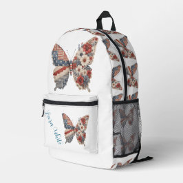 Personalisierter Amerikanischer Schmetterlings-Nam Bedruckter Rucksack