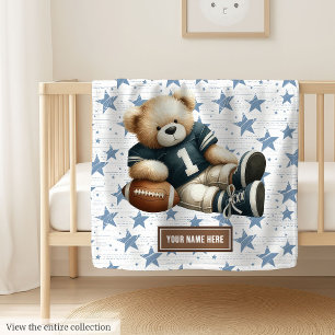 Personalisierter amerikanischer Teddybär Fleecedecke