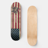 Personalisierter amerikanischer Wolf Skateboard (Vorderseite)