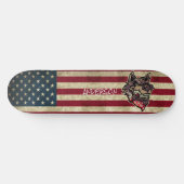 Personalisierter amerikanischer Wolf Skateboard (Horizontal)