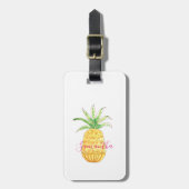 Personalisierter Ananas Gepäckanhänger (Vorderseite vertikal)