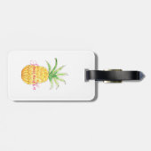 Personalisierter Ananas Gepäckanhänger (Rückseite horizontal)