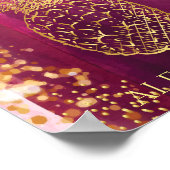 Personalisierter Ananas-Gold-Glitzer Poster (Ecke)
