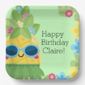 Personalisierter Ananas Pappteller (Vorderseite)