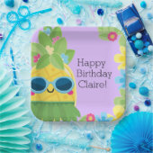Personalisierter Ananas Pappteller (Party)
