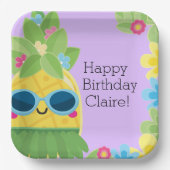 Personalisierter Ananas Pappteller (Vorderseite)