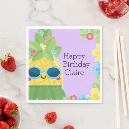 Personalisierter Ananas Serviette (Beispiel)