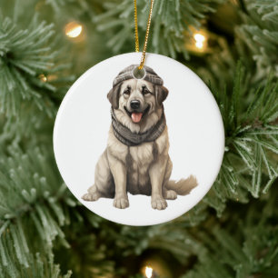 Personalisierter Anatolian Shepherd Dog Keramik Ornament