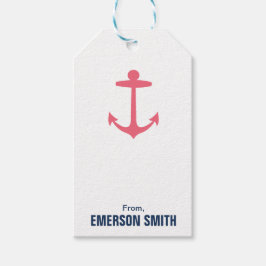 Personalisierter Anchor-Nautical-Geburtstagsgesche Geschenkanhänger
