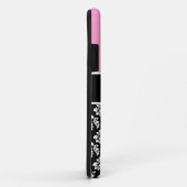 Personalisierter AnfängerDamast in rosa Schwarz Case-Mate iPhone Hülle (Hinten/Rechts)