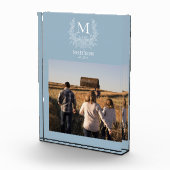 Personalisierter anfänglicher Foto-Block mit rusti Fotoblock (Rechts)