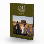 Personalisierter anfänglicher Foto-Block mit rusti Fotoblock (Rechts)