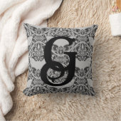 Personalisierter anfänglicher Vampir Bat Damask in Kissen (Decke)