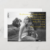 Personalisierter Anfangs-Abschluss laden ein Einladung (Vorne/Hinten)