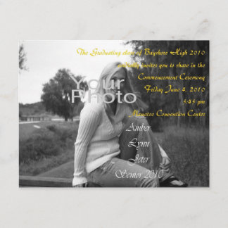 Personalisierter Anfangs-Abschluss laden ein Einladung