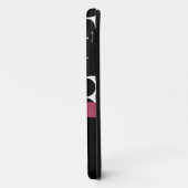 Personalisierter Anfangs-, rosa, schwarzer Case-Mate iPhone Hülle (Hinten/Links)