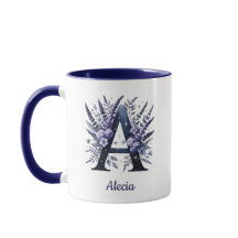 Personalisierter Anfangsbuchstabe A Florales Benut