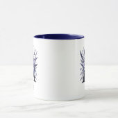 Personalisierter Anfangsbuchstabe A Florales Benut Tasse (Zentrum)