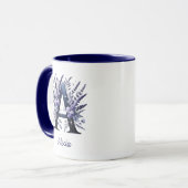 Personalisierter Anfangsbuchstabe A Florales Benut Tasse (Vorderseite Links)