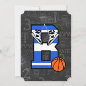 Personalisierter Anfangsbuchstabe B Einladung (Vorderseite)