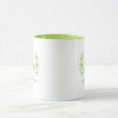 Personalisierter Anfangsbuchstabe Blumenmonogramm- Tasse (Zentrum)
