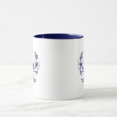 Personalisierter Anfangsbuchstabe Blumenmonogramm- Tasse (Zentrum)