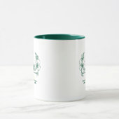 Personalisierter Anfangsbuchstabe Blumenmonogramm- Tasse (Zentrum)